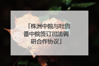 株洲中院与吐鲁番中院签订司法调研合作协议